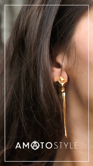 Power Kiss Earring with Removable Drop- Gold