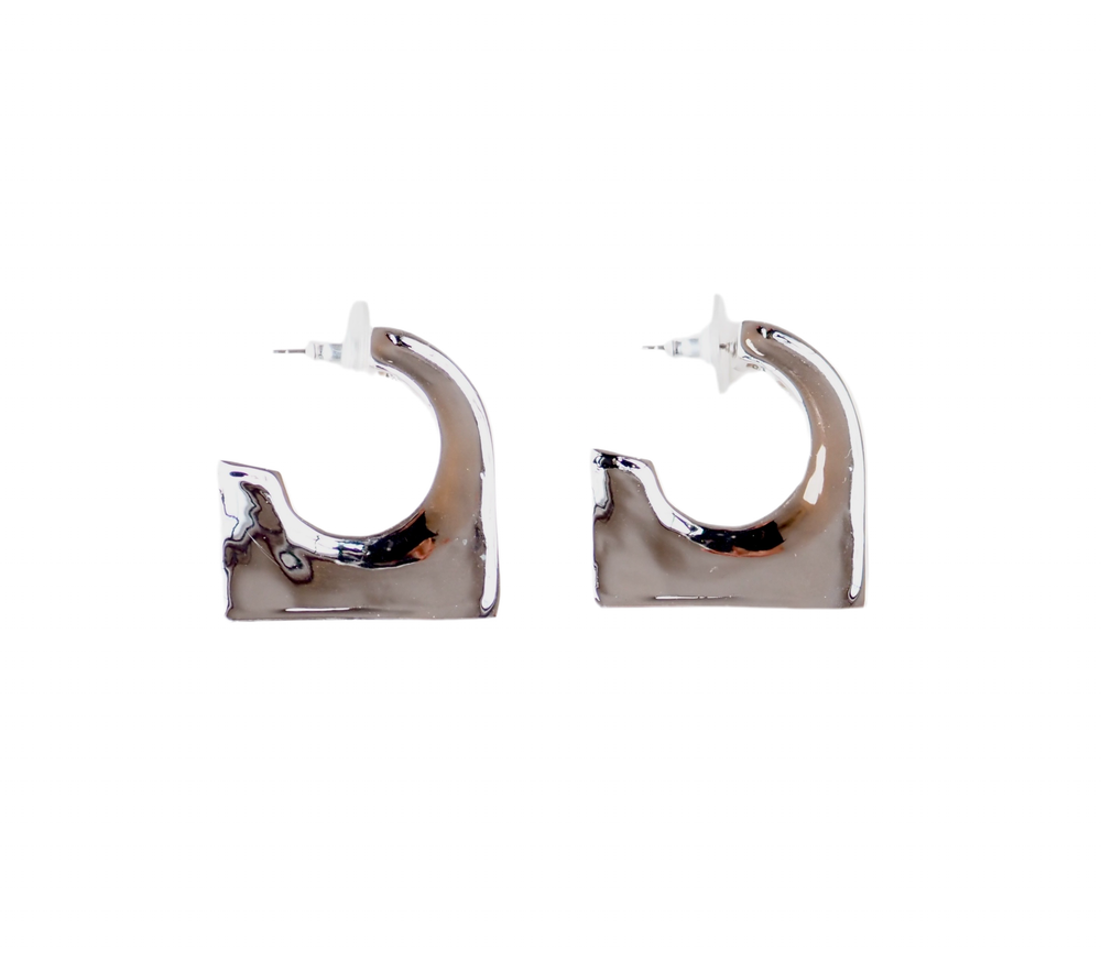 IMAGINE Angular Earrings Silver