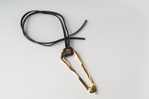 IMAGINE Long Link Gold on Leather Cord