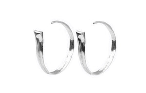 FORTITUDE LARGE HOOP EARRINGS - Silver